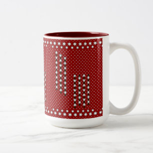 Winter Snowflakes Tweekleurige Koffiemok