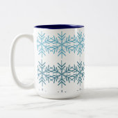 Winter Snowflakes Tweekleurige Koffiemok (Links)