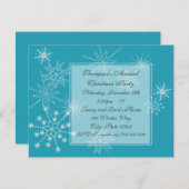 Winter Snowflakes / Uitnodiging voor een feestje (Voorkant / Achterkant)