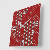 Winter Snowflakes Vierkante Klok (Hoek)