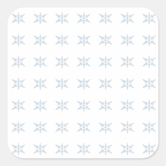 Winter Snowflakes Vierkante Sticker (Voorkant)