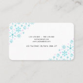 Winter Snowflakes Visitekaartje (Achterkant)