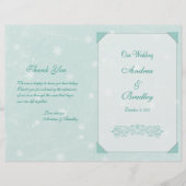 Winter Snowflakes Weddenprogramma (Voorkant)