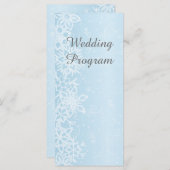 Winter Snowflakes Weddenprogramma Programmakaart (Voorkant / Achterkant)