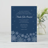 Winter Snowflakes Weddenschap 5 x 7 kaart (Staand voorkant)