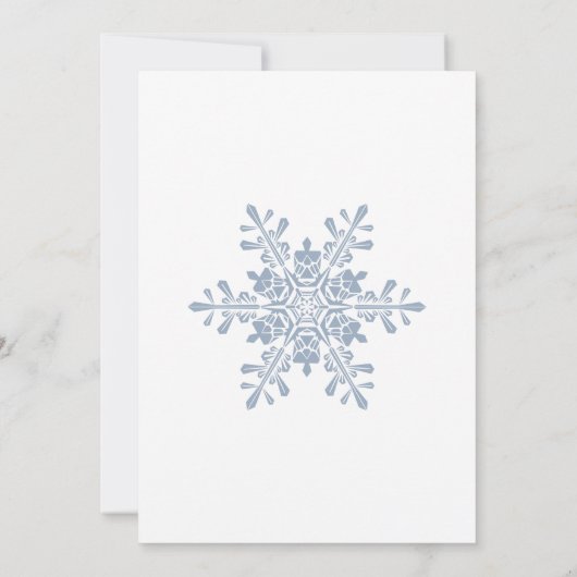 Winter Snowflakes Weddenschap 5 x 7 kaart (Achterkant)