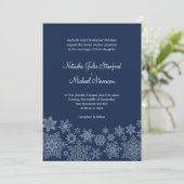 Winter Snowflakes Weddenschap 5 x 7 kaart (Staand voorkant)
