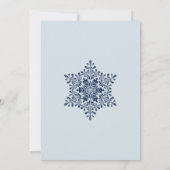 Winter Snowflakes Weddenschap 5 x 7 kaart (Achterkant)