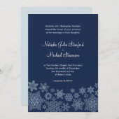 Winter Snowflakes Weddenschap 5 x 7 kaart (Voorkant / Achterkant)