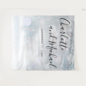 Winter Snowflakes Weddenschap Foto Booth Backdrop Wandkleed (Voorkant (horizontaal))