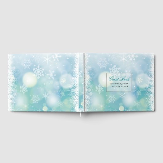 Winter Snowflakes Weddenschap Gastenboek (Volledig)