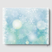 Winter Snowflakes Weddenschap Gastenboek (Achterkant)