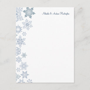 Winter Snowflakes Weddenschap Hartelijk dank Bedankkaart