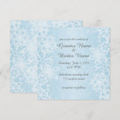 Winter Snowflakes Weddenschap Kaart (Voorkant / Achterkant)