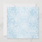 Winter Snowflakes Weddenschap Kaart (Achterkant)