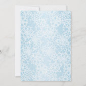 Winter Snowflakes Weddenschap Kaart (Achterkant)