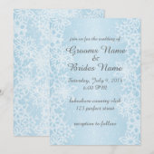 Winter Snowflakes Weddenschap Kaart (Voorkant / Achterkant)