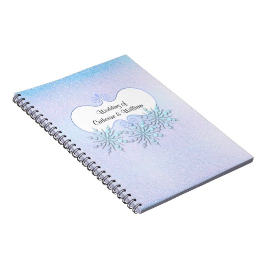 Winter Snowflakes Weddenschap Notitieboek (Rechterzijde)