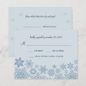 Winter Snowflakes Weddenschap RSVP-kaart RSVP Kaartje (Voorkant / Achterkant)