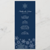 Winter Snowflakes Weddenschapskaart Menu (Voorkant)