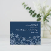 Winter Snowflakes Wedding Save the Date Briefkaart (Staand voorkant)