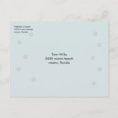 Winter Snowflakes Wedding Save the Date Briefkaart (Achterkant)