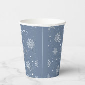 Winter Snowflakes zijn koude buiten Boy Baby showe Papieren Bekers (Rechts)