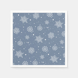 Winter Snowflakes zijn koude buiten Boy Baby showe Servet