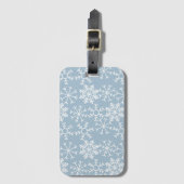 Winter SNOWFLAKT naadloos patroon + uw ideeën Bagagelabel (Voorkant (verticaal))