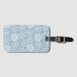 Winter SNOWFLAKT naadloos patroon + uw ideeën Bagagelabel
