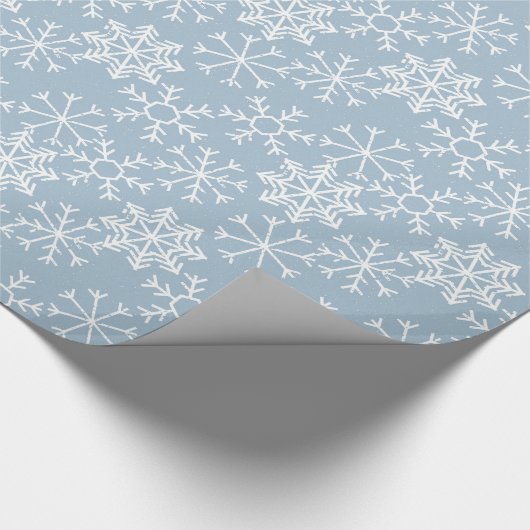 Winter SNOWFLAKT naadloos patroon + uw ideeën Cadeaupapier (Hoek)