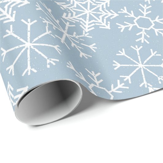 Winter SNOWFLAKT naadloos patroon + uw ideeën Cadeaupapier (Rol Hoek)