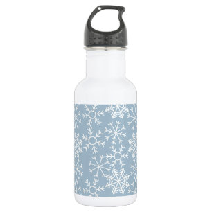 Winter SNOWFLAKT naadloos patroon + uw ideeën Waterfles