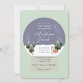 Winter Snowglobe Baby shower Kaart (Voorkant)