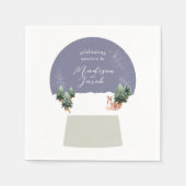 Winter Snowglobe Baby shower Servet (Voorkant)