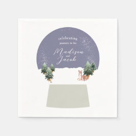 Winter Snowglobe Baby shower Servet