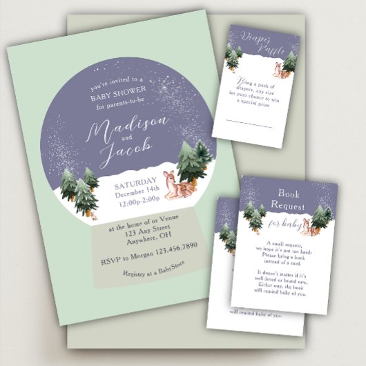 Winter Snowglobe Boekaanvraag Informatiekaartje