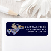 Winter Snowman Angel Return Address Labels (Insitu)