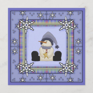 Winter Snowman Baby Boy Baby shower Uitnodiging