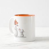 Winter Snowman Best Grandma Ever Tweekleurige Koffiemok (Voorkant links)