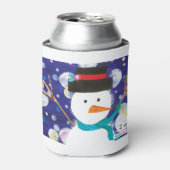 Winter Snowman Blikjeskoeler (Blikje Voorkant)