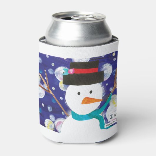 Winter Snowman Blikjeskoeler (Blikje Voorkant)