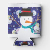 Winter Snowman Blikjeskoeler (Voorkant)