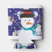 Winter Snowman Blikjeskoeler (Achterkant)
