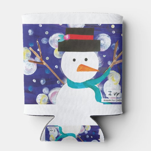 Winter Snowman Blikjeskoeler (Achterkant)