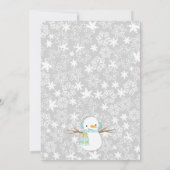 Winter Snowman Boy Baby shower-uitnodiging Kaart (Achterkant)