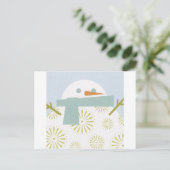 Winter Snowman Briefkaart (Staand voorkant)