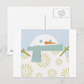 Winter Snowman Briefkaart (Voorkant / Achterkant)