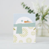 Winter Snowman Briefkaart (Staand voorkant)