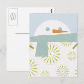 Winter Snowman Briefkaart (Voorkant / Achterkant)